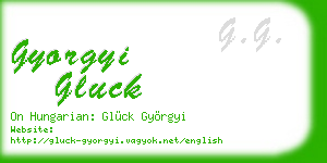 gyorgyi gluck business card